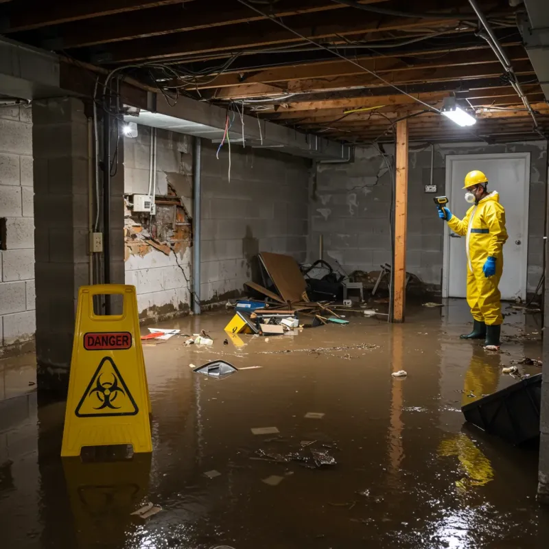 Flooded Basement Electrical Hazard in Rogers, TX Property